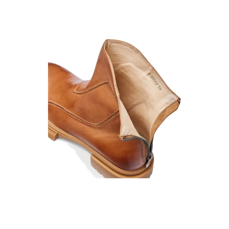 Brounvanm Men's Boots Ankle Boots 4cm Men's Black Yellow Brown-4