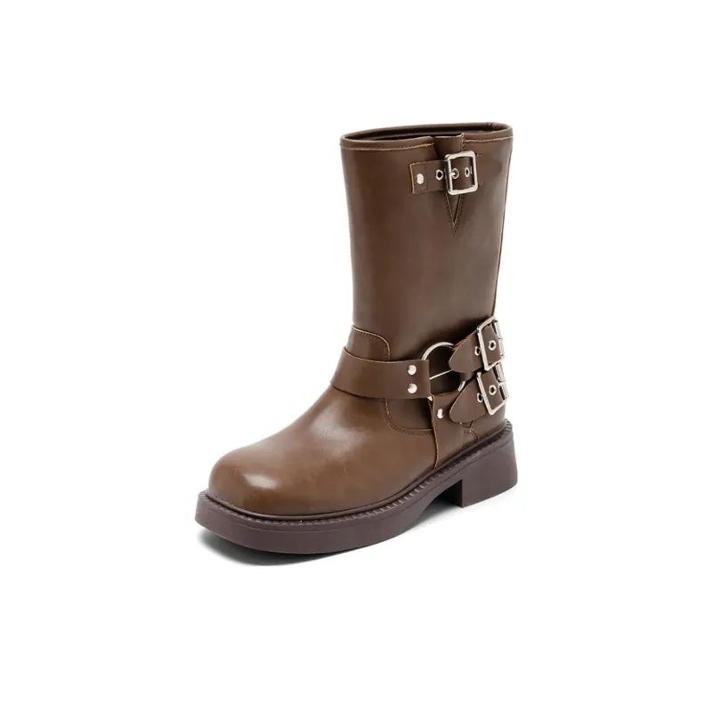 AGSDON Ankle Boots 4cm Women's Brown-11