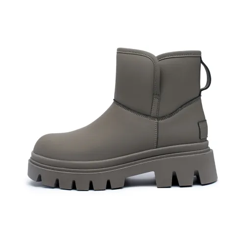 RED DRAGONFLY Snow Boots Work Boots Ankle Boots Warm Slip Resistant Short Insulated Shoe Women's Black/Gray