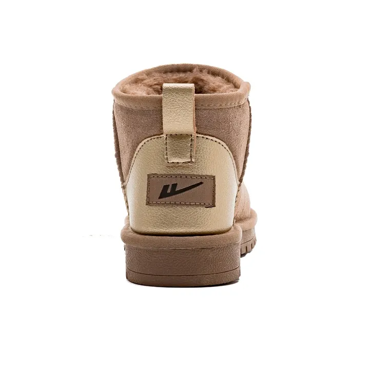 Warrior Short Snow Boots Unisex Brown Gold-3