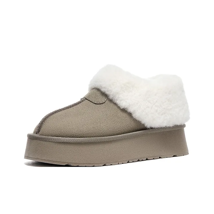 Warrior Durable Warm Ankle Length Snow Boots Women's Khaki-1