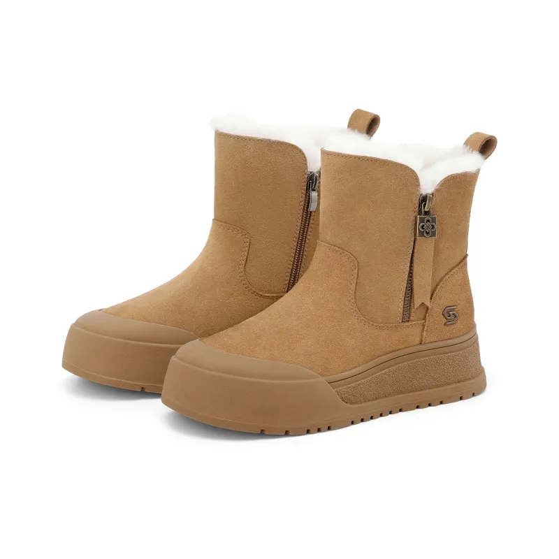 ST&SAT Thermal Abrasion Resistant Height Increasing Coverage Short Snow Boots Women's-2