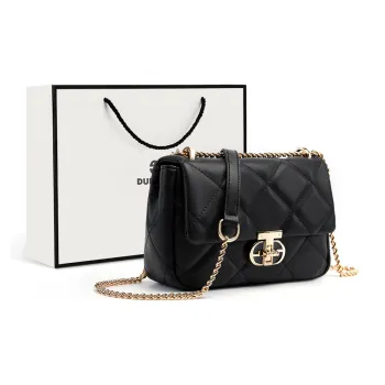 DULOREN Cow Leather One Shoulder Small Square Bag Crossbody Bag Regular Women's Black/White/Red