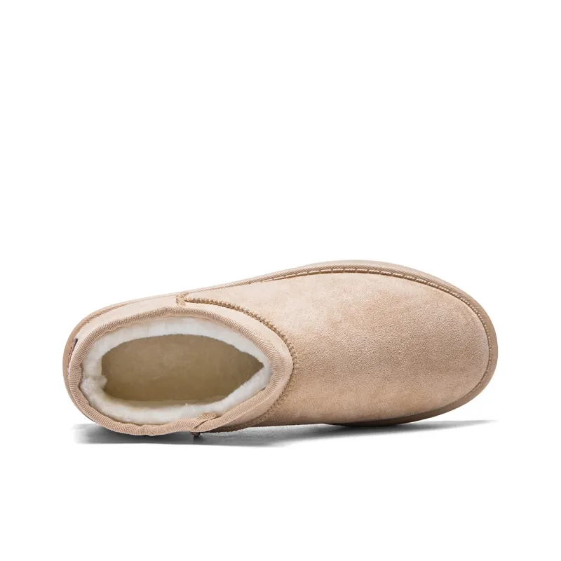 RENBEN Warm Wear Resistant Cushioning Slip Resistant Coverage Short Snow Boots Women's Khaki-3
