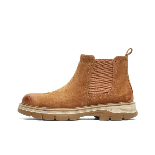 Shoe Cabinet Floral Language Ankle Boots Men's