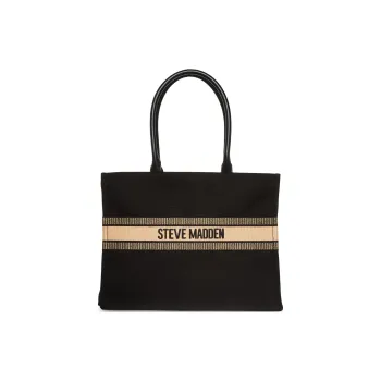 STEVE MADDEN Fabric Tote Bag Shopping Bag Handbag Women's Black