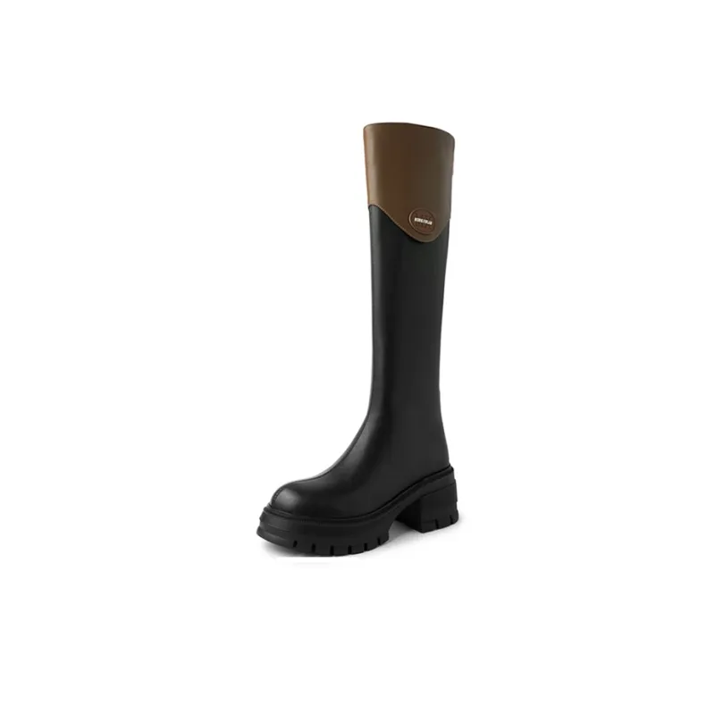 Five-nine Dan Seven Knee-high Boots 6cm Women's-0