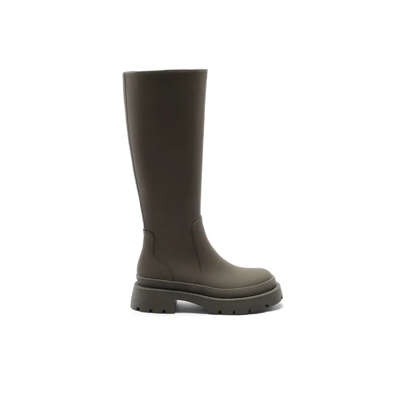 SMILEY Knee-high Boots Women's Green-1