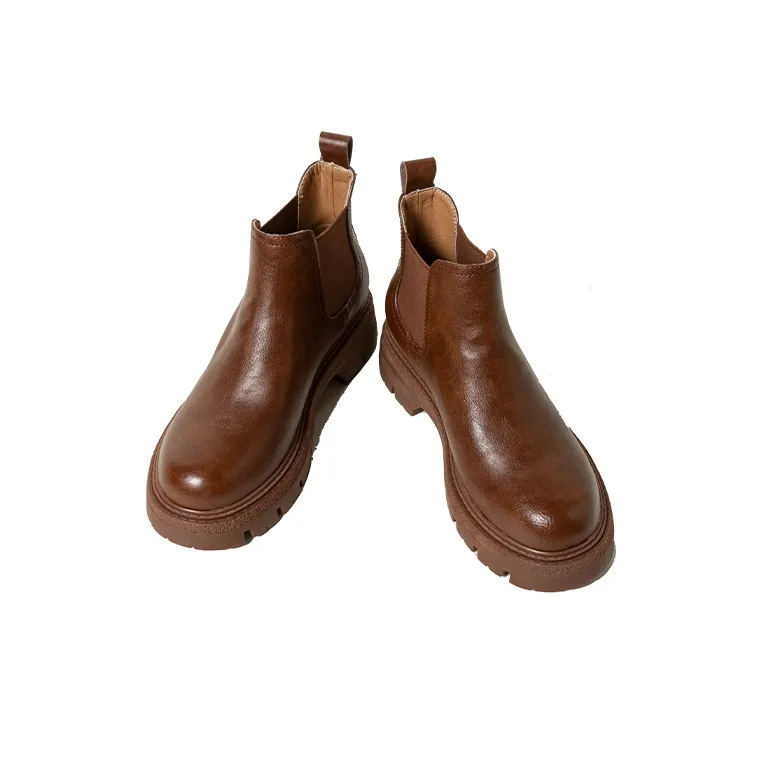 Q.VONTON Chelsea Boots Women's Dark Brown-1