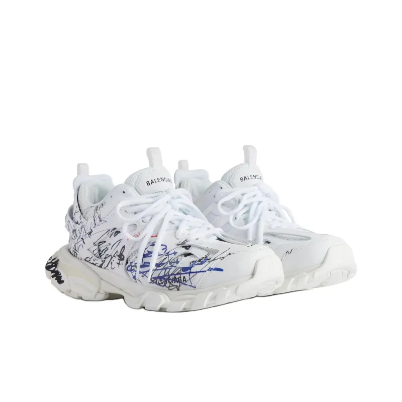 Balenciaga Track Low Top Casual Shoes Men's White-2