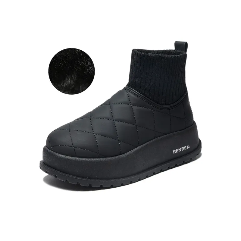 RENBEN Warm Wear-Resistant Slip-Resistant And Balanced Crew Snow Boots Women's-2