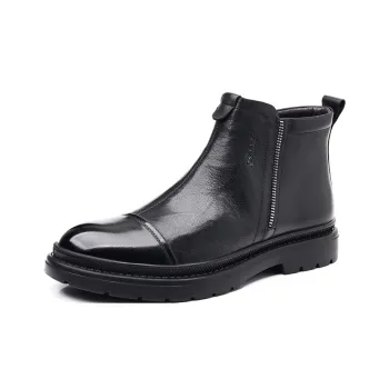 GZZ Ankle Boots Men Black/Brown