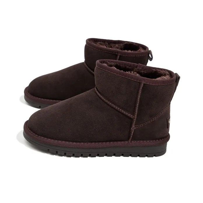 Feiyue Abrasion-Resistant Cushioning Slip-Resistant Crew Snow Boots Women's Coffee-3