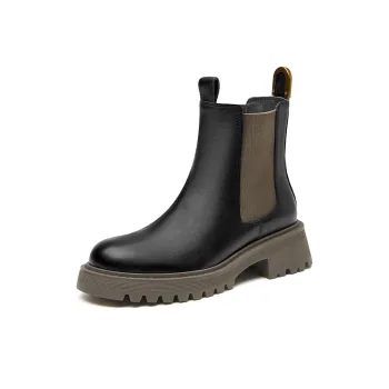 DG Short Chelsea Boots Women's Black Brown