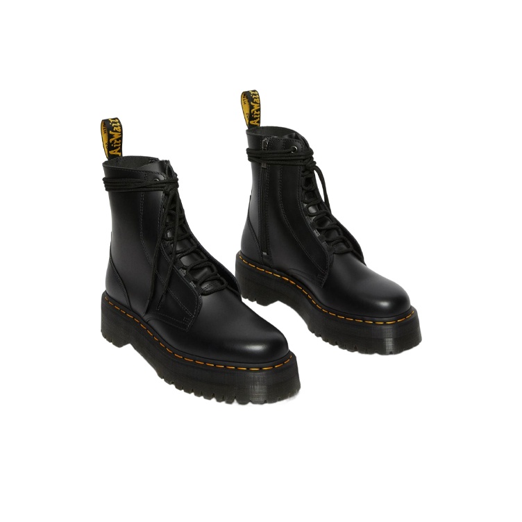 Dr. Martens ブラックJarrickII 厚底 Dr Martens☆JARRICK II PARIS☆8 Tie BOOT☆厚底☆ジッパー