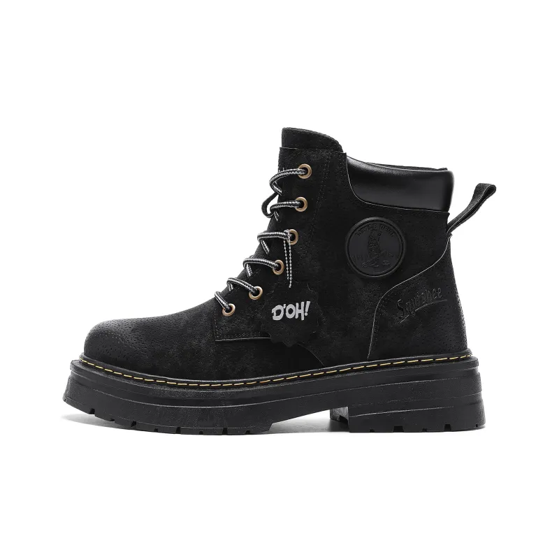 The Simpsons Martin Boots Men Black/Yellow Boots-7