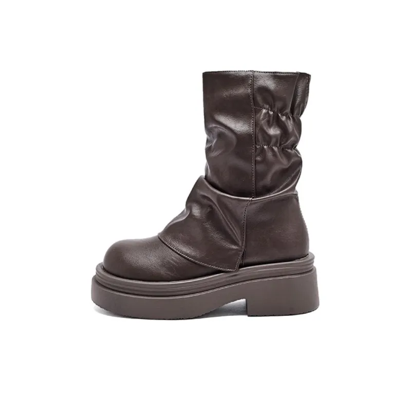 AGSDON Ankle Boots Women's Brown-12