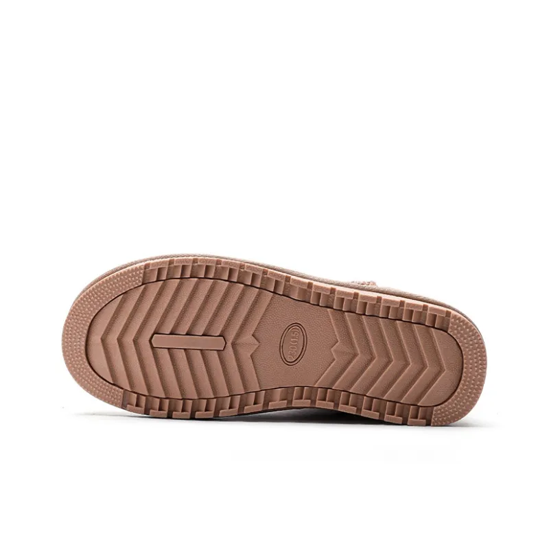 PAUL FRANK Wear Resistant Slip Resistant Short Snow Boots Unisex Khaki-4