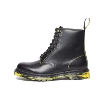 Dr.Martens 1460 Marbled Sole Smooth Leather Lace Up Boots 'Black'