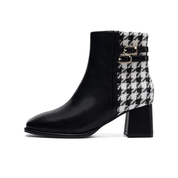 ZHR Ankle Boots Women's Milk Tea Beige