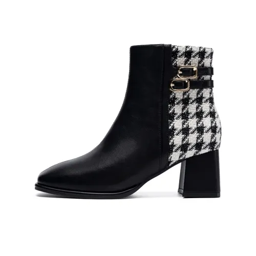 ZHR Ankle Boots Women's Milk Tea Beige