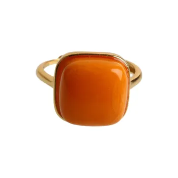 Oushuo Jewelry Amber & Beeswax Jade Rings Unisex