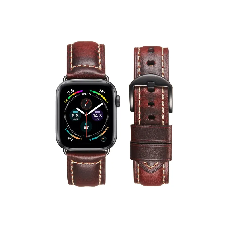 MSSM Apple Compatibility Watch Band 49mm Cowhide Leather Material-8