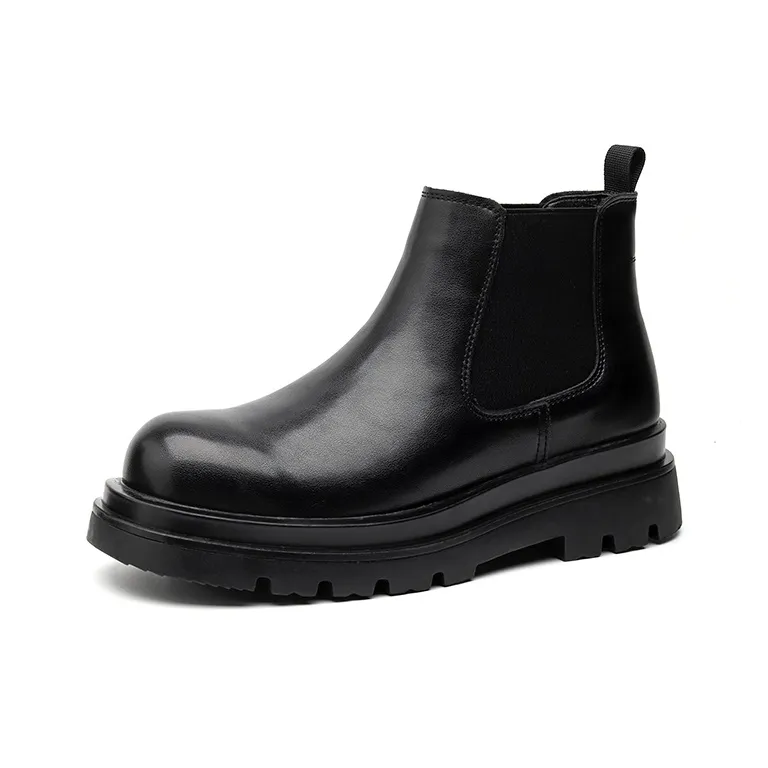 ZUWUDONG Short Chelsea Boots Men's Black-1
