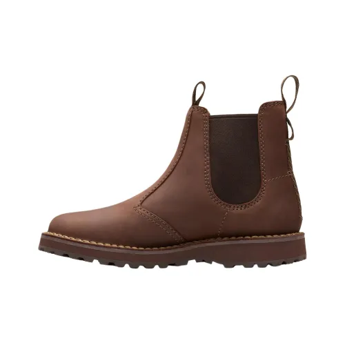 Clarks Short Chelsea Boots Men's Brown