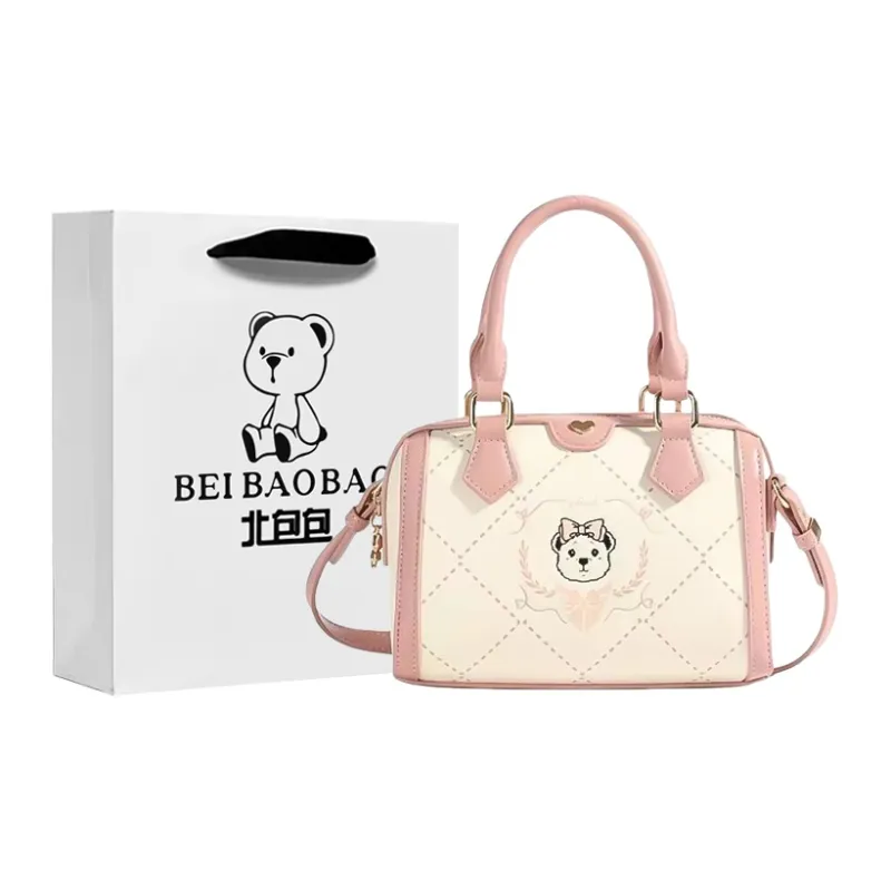 North Pack PU One Shoulder Handbags Women's Pink/Brown-0