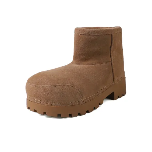 XIAOAJUE Thermal Waterproof Abrasion Resistant Height Increasing Short Snow Boots Women's