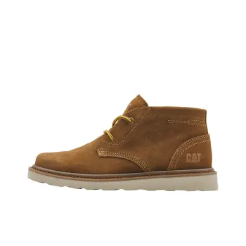 CAT Slip Resistant Ankle Length Outdoor Boots Men's Light Brown