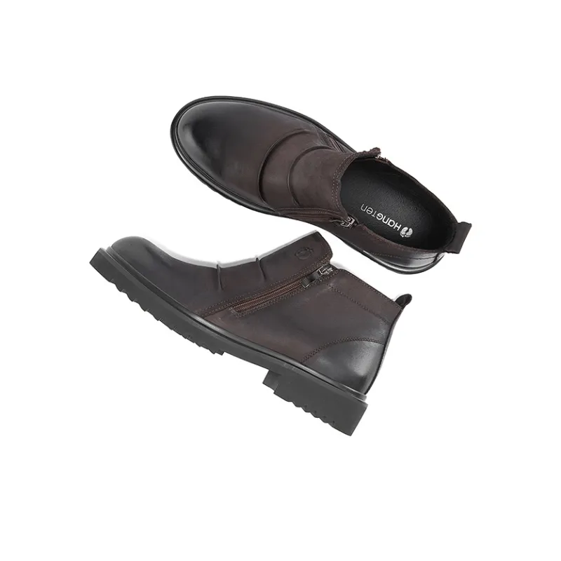 HANG TEN Ankle Boots Men Sub Chan Black/Cambridge Brown-10
