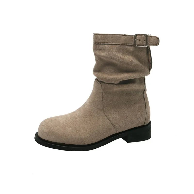 Xingdiman Ankle Boots Women's Apricot, Brown-0