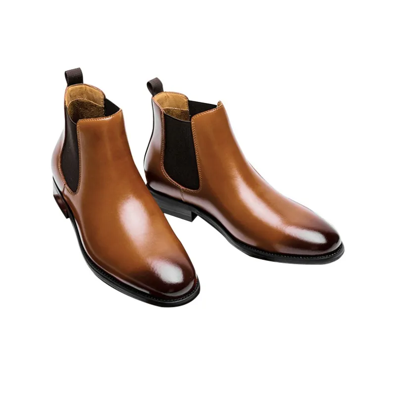 YEDANI Chelsea Boots Men Black/Brown-3