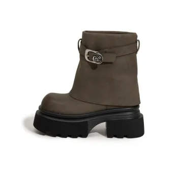 Milan Love Song Martin Boot Super High Heel Women's Solid Color