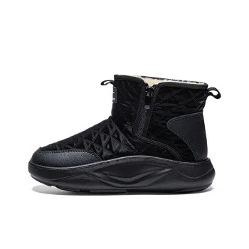 Warrior Fleece-Lined Cotton Blend Warm Short Snow Boots Women's Black