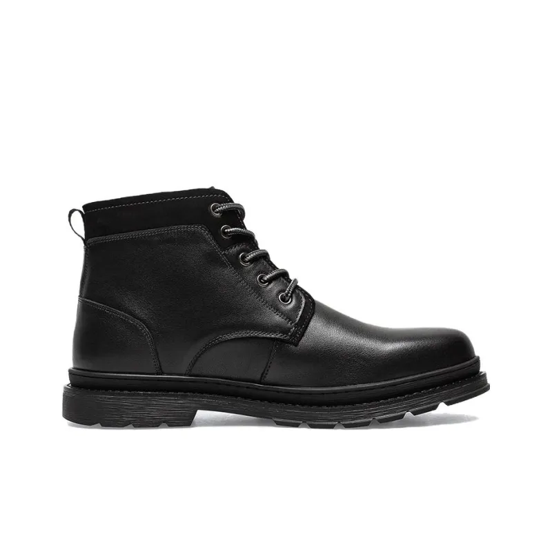 Hush Puppies Ankle-Length Martin Boot Men's Black-1