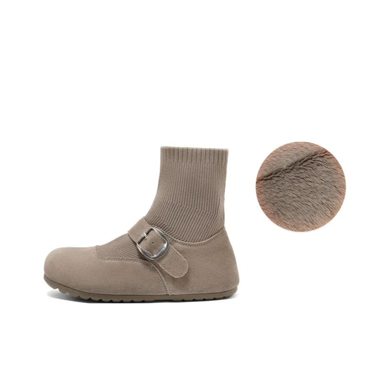 BELLE Ankle Boots 3cm Women's Gray-10