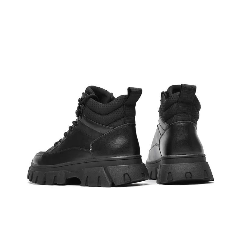 LUOGOKS Ankle Boots Men's Black-3