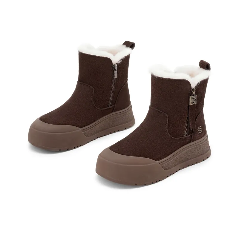 ST&SAT Thermal Abrasion Resistant Height Increasing Coverage Short Snow Boots Women's-13