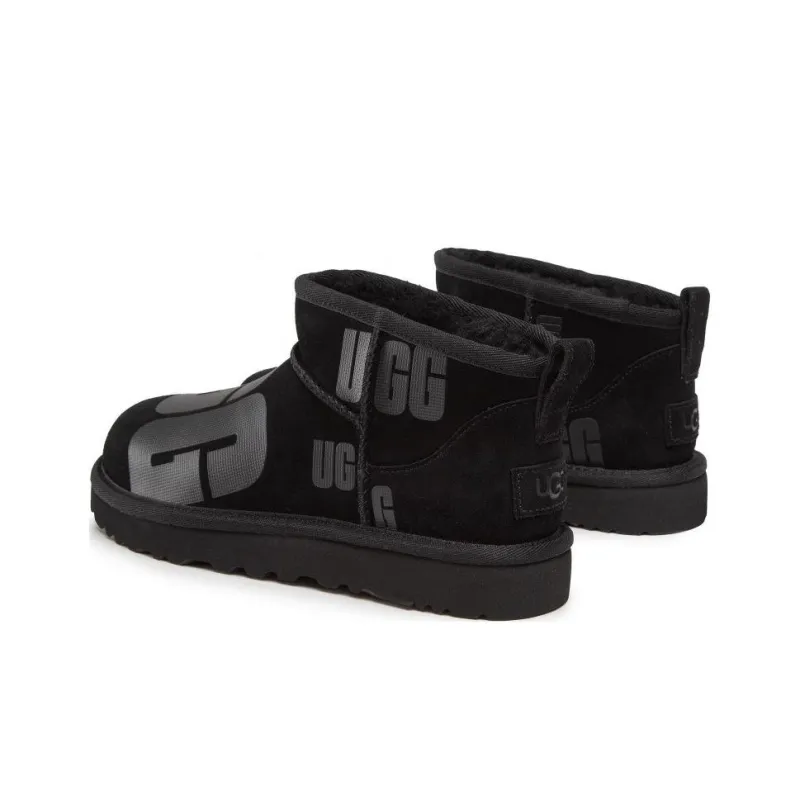 UGG Classic Mini Scatter Graphic 'Black' Women's-2