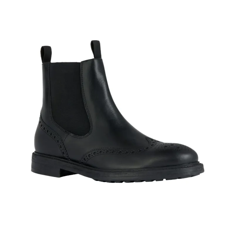 GEOX Tiberio Short Chelsea Boots Men's Black-1