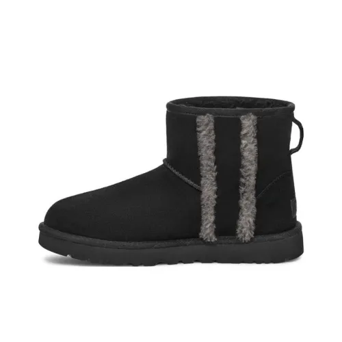 UGG Classic Mini Shearling Logo 'Black' Women's