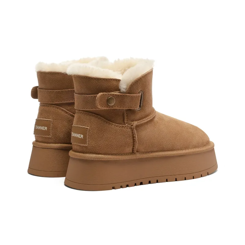 C°BANNER Short Snow Boots Women's Dark Camel-3