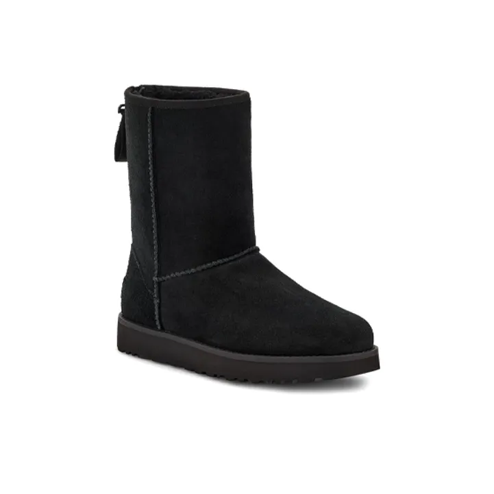 UGG W Classic Short Logo Zip 'Black' Women's-2