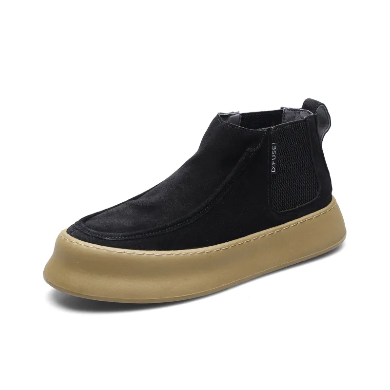 D FUSE SCANDINAVIA Men's Shoes Short Chelsea Boots Men's Black-1