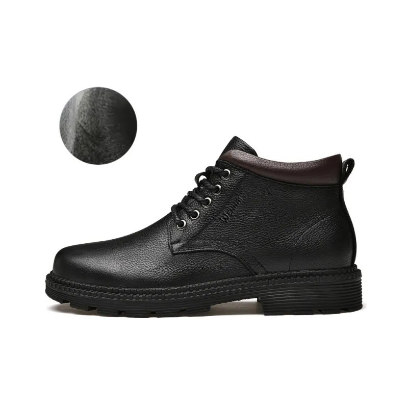 Wen Nai Martin Boot Men's Black-0