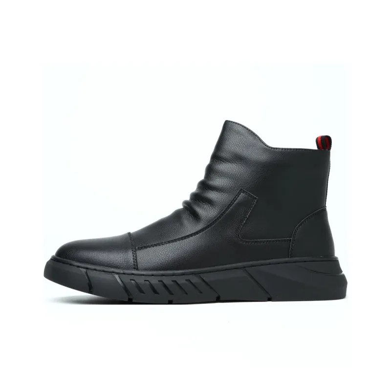 MODENGPAN Ankle Boots Men's Black-7