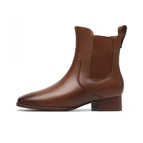 EBLAN Short Chelsea Boots Women's Brown